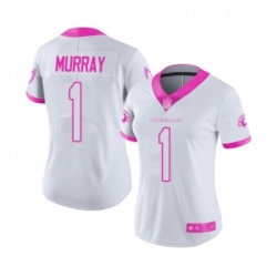 Women Arizona Cardinals #1 Kyler Murray Limited White Pink Rush Fashion NFL Jersey
