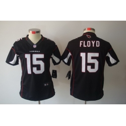Women Nike Arizona Cardinals 15# Michael Floyd Black(Women Limited Jerseys)