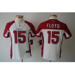 Women Nike Arizona Cardinals 15# Michael Floyd White(Women Limited Jerseys)