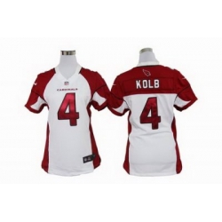 Women Nike Arizona Cardinals 4# Kevin Kolb White Jerseys