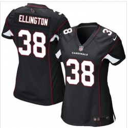 Women Nike Cardinals #38 Andre Ellington Black Alternate Stitched NFL Elite Jersey