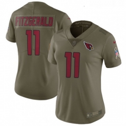 Womens Nike Arizona Cardinals 11 Larry Fitzgerald Limited Olive 2017 Salute to Service NFL Jersey