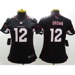 WomenÃ¢â‚¬â„¢s Nike Arizona Cardinals #12 John Brown Black Alternate Stitched NFL Limited Jersey