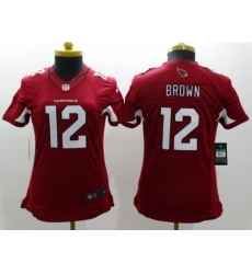 WomenÃ¢â‚¬â„¢s Nike Arizona Cardinals #12 John Brown Red Team Color Stitched NFL Limited Jersey