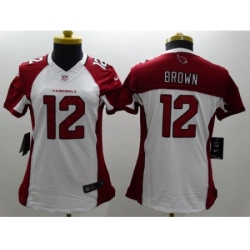 WomenÃ¢â‚¬â„¢s Nike Arizona Cardinals #12 John Brown White Stitched NFL Limited Jersey
