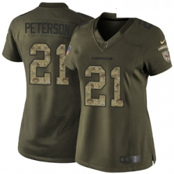 Womens Nike Arizona Cardinals 21 Patrick Peterson Elite Green Salute to Service NFL Jersey