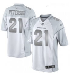 Womens Nike Arizona Cardinals 21 Patrick Peterson Limited White Platinum NFL Jersey