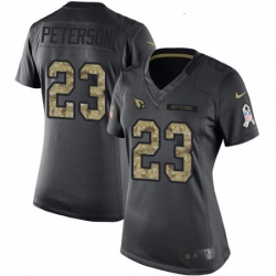 Womens Nike Arizona Cardinals 23 Adrian Peterson Limited Black 2016 Salute to Service NFL Jersey