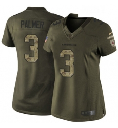 Womens Nike Arizona Cardinals 3 Carson Palmer Elite Green Salute to Service NFL Jersey