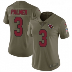Womens Nike Arizona Cardinals 3 Carson Palmer Limited Olive 2017 Salute to Service NFL Jersey