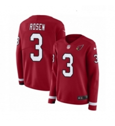 Womens Nike Arizona Cardinals 3 Josh Rosen Limited Red Therma Long Sleeve NFL Jersey