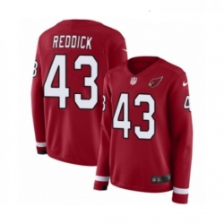 Womens Nike Arizona Cardinals 43 Haason Reddick Limited Red Therma Long Sleeve NFL Jersey