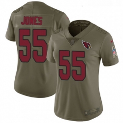 Womens Nike Arizona Cardinals 55 Chandler Jones Limited Olive 2017 Salute to Service NFL Jersey