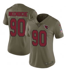 Womens Nike Cardinals #90 Robert Nkemdiche Olive  Stitched NFL Limited 2017 Salute to Service Jersey