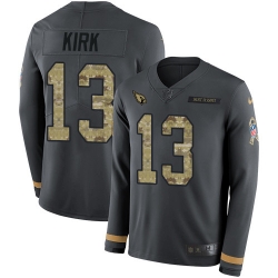 Nike Cardinals #13 Christian Kirk Anthracite Salute to Service Youth Long Sleeve Jersey