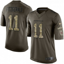 Youth Nike Arizona Cardinals 11 Larry Fitzgerald Elite Green Salute to Service NFL Jersey