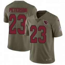 Youth Nike Arizona Cardinals 23 Adrian Peterson Limited Olive 2017 Salute to Service NFL Jersey