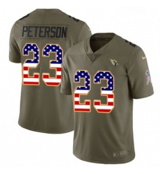 Youth Nike Arizona Cardinals 23 Adrian Peterson Limited OliveUSA Flag 2017 Salute to Service NFL Jersey