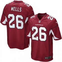 Youth Nike Arizona Cardinals 26# Chris Wells Game Red Color Jersey