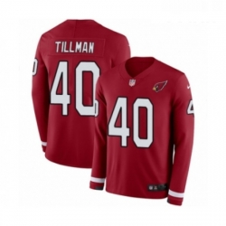 Youth Nike Arizona Cardinals 40 Pat Tillman Limited Red Therma Long Sleeve NFL Jersey