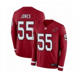Youth Nike Arizona Cardinals 55 Chandler Jones Limited Red Therma Long Sleeve NFL Jersey