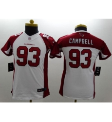 Youth Nike Arizona Cardinals #93 Calais Campbell White Stitched NFL Limited Jersey