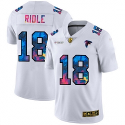 Atlanta Falcons 18 Calvin Ridley Men White Nike Multi Color 2020 NFL Crucial Catch Limited NFL Jersey