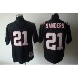 Atlanta Falcons 21 Deion Sanders jersey black throwback