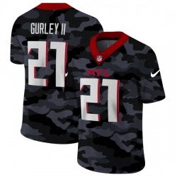 Atlanta Falcons 21 Todd Gurley II Men Nike 2020 Black CAMO Vapor Untouchable Limited Stitched NFL Jersey