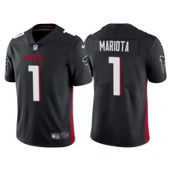 Men Atlanta Falcons 1 Marcus Mariota Black Vapor Untouchable Limited Stitched jersey