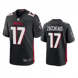 Men Atlanta Falcons 17 Olamide Zaccheaus Black Stitched Football Game Jersey