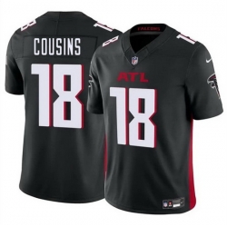 Men Atlanta Falcons 18 Kirk Cousins Black 2023 F U S E  Vapor Untouchable Limited Football Stitched Jersey