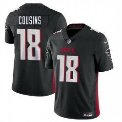 Men Atlanta Falcons 18 Kirk Cousins Black Vapor Untouchable Limited Football Stitched Jersey