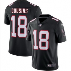 Men Atlanta Falcons 18 Kirk Cousins Black Vapor Untouchable Limited Football Stitched Jerseys