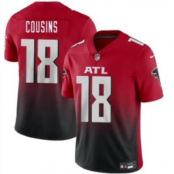 Men Atlanta Falcons 18 Kirk Cousins Red Black Vapor Untouchable Limited Football Stitched Jersey