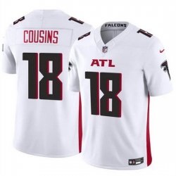 Men Atlanta Falcons 18 Kirk Cousins White 2023 F U S E  Vapor Untouchable Limited Football Stitched Jersey