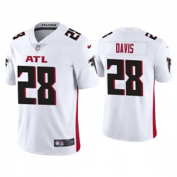 Men Atlanta Falcons 28 Mike Davis White Vapor Untouchable Limited Stitched Jersey