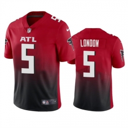 Men Atlanta Falcons 5 Drake London Red Black NFL Draft Vapor Untouchable Limited Stitched Jersey