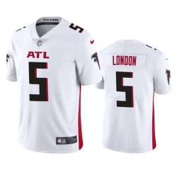 Men Atlanta Falcons 5 Drake London White NFL Draft Vapor Untouchable Limited Stitched Jersey