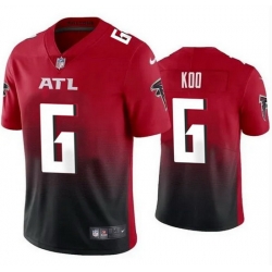 Men Atlanta Falcons 6 Younghoe Koo New Black Red Vapor Untouchable Limited Stitched Jersey