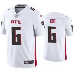 Men Atlanta Falcons 6 Younghoe Koo New White Vapor Untouchable Limited Stitched Jersey
