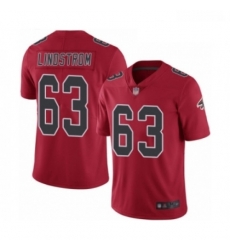 Men Atlanta Falcons 63 Chris Lindstrom Limited Red Rush Vapor Untouchable Football Jersey