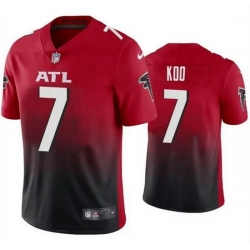 Men Atlanta Falcons 7 Younghoe Koo Red Black Vapor Untouchable Limited Stitched Jersey