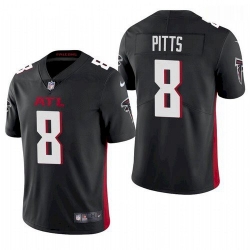 Men Atlanta Falcons #8 Kyle Pitts Black 2021 Draft Jersey