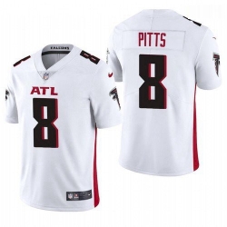 Men Atlanta Falcons #8 Kyle Pitts White 2021 Draft Jersey