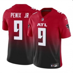 Men Atlanta Falcons 9 Michael Penix Jr Red Black 2024 Draft F U S E Vapor Untouchable Limited Stitched Football Jersey