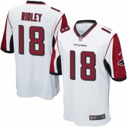 Men Nike Atlanta Falcons 18 Calvin Ridley Game White NFL Jersey