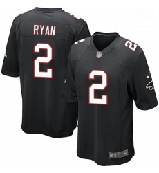 Men Nike Atlanta Falcons 2 Matt Ryan Game Black Alternate NFL Jersey