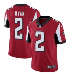Men Nike Atlanta Falcons 2 Matt Ryan Red Team Color Vapor Untouchable Limited Player NFL Jersey