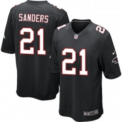 Men Nike Atlanta Falcons 21 Deion Sanders Game Black Alternate NFL Jersey